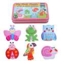 Wooden Puzzle Games 6-in-A-Box! Jigsaw Puzzles for Kids. 