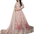 Luxury Heavy Embroidered Net Wedding Maxi Dress - 5000+ Handwork Pearls, Design CHI-724. 