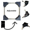 Fridge Stand Adjustable Size Stand Black Base for Refrigerator 4 Strong Feet Cabinet Stand. 