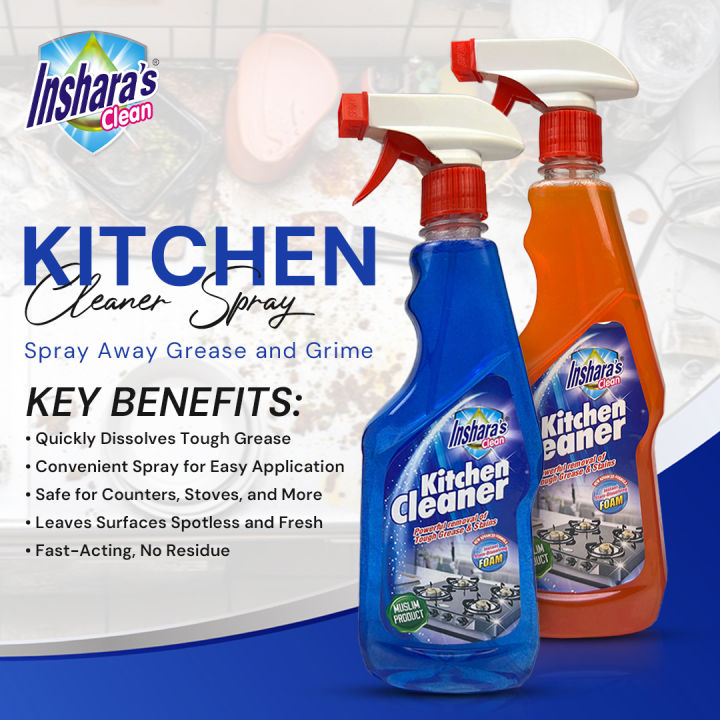 Kitchen Cleaner - Grease Cleaner for Kitchen - Degreaser for Kitchen - Heavy Duty Degreaser - Kitchen Cleaner Liquid - Cuts Through Stubborn Grease -  by Inshara's Clean