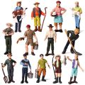 【Funny Bunny Toy Store】Hot 1:25 Human Figure Worker Farmer Action Figure PVC People Model Decor Accessories Toys for Children Gift. 
