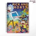 Rick and Morty Cartoon Printed University Notebooks Diary Personalized Customized Cute Spiral Notebook in Pakistan. 