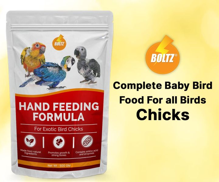 Boltz Natural Hand Feeding Formula for Birds - 1 kg pack for Exotic Baby Bird Chicks Budgies Cockatiel Lovebird Afican Grey parot sunconure- 1 kg pack