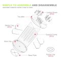 360 Rotating Makeup Organizer, DIY Detachable Spinning Makeup Holder Storage Bag. 