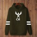 Chrintano Ronaldo printed fleece hoodie drawstring casual pullover hodie clothing long sleeves export quality huddie winter wear smart fit hoody. 