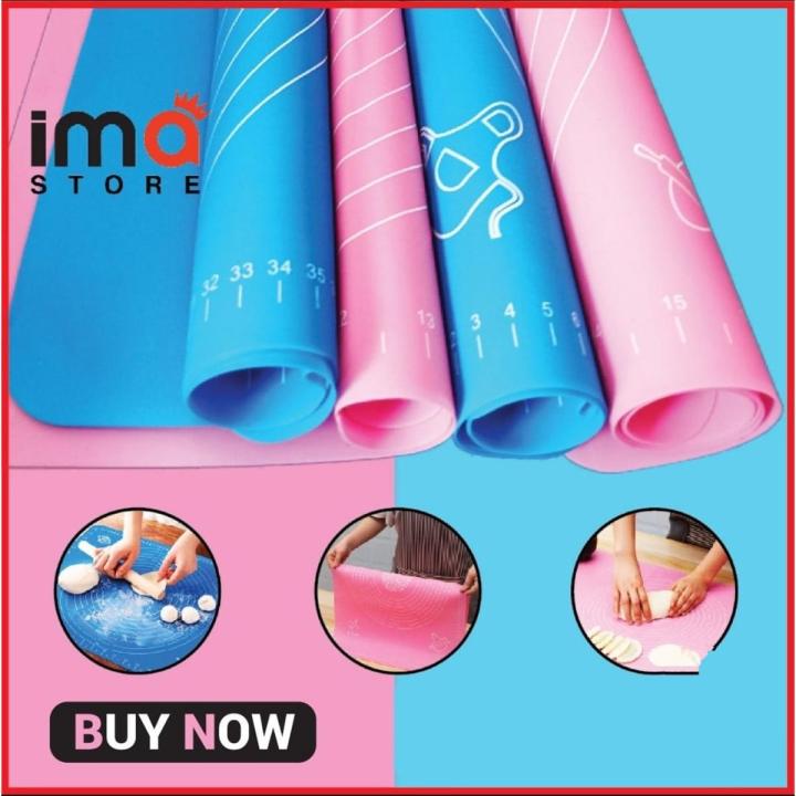 Non Slip Non Stick Thickening Flour Silicone Baking Mat 40cm x 50cm Kneading Dough Pad Pastry Rolling Mat Roti Mat