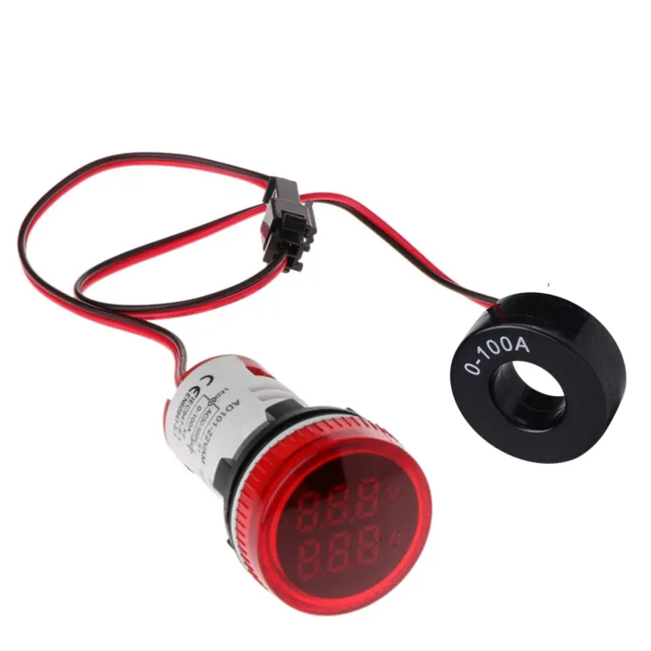 Round%20Digital%20AC%20Voltmeter+Ampmeter%202in1%20Volt%20meter%20Ampere%20meter%2050-500V%20100A%2022mm%20LED%20Current%20Indicator%20Voltage%20Meter%20Mini%20Volt%20Amp%20Tester%20Panel%20Panel%20Meter%20-%20Image%202