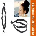 4pcs Ponytail Creator Plastic Loop Styling Tools Black Topsy Tail Clip Hair Braid Maker Styling Tool Accessories Fashion Salon. 