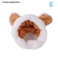 [zhukunjianzhu] Pet Dog Cat Cap Cat Headgear Funny Bear Ears Hat Warm Plush Ears Pet Supplies .. 