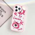 Linemond Cartoon Strawberry Bear case for Samsung Galaxy A02 A03 Core A03S A04 A04S A10 A10S A11 A12 5G A13 4G A14 A20 A20S A21S A22 A23 A24 case,With full cover camera protection. 