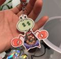 The Hokey Pokey Collection Cartoon Cute Acrylic Pendant Volleyball Junior SpongeBob Egg Puff Party Keychain. 