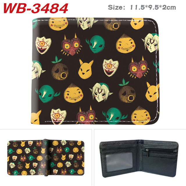 Game Zelda Leather Wallet Short Bifold Casual Young Men Women Coin bag Photo Card Holder Printing Cartoon Purse Cosplay Gifts
