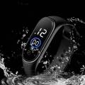 Pack of 2 Black Digital Square Wrist Watch LED Display watch For Men. 