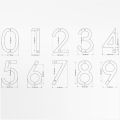 Address Big Modern Door Alphabet Floating House Number Letters Sign #0-9 Black Numbers 125mm 5 in Home Outdoor Demoo. 