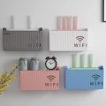 WiFi Router Holder for Wall – Wall Mounted Router Stand, WiFi Storage Box, Modem Shelf Organizer with Cable Management – Durable ABS WiFi Holder for Home, Office & Smart Devices. 
