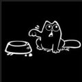 simons cat (white) sticker for all cars fuel tank cap , bumper stickers and decals , cars exterior acessories. 