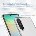 Samsung Galaxy A26 5G Transparent Back Cover - Anti-Dust Plug, Anti-Slip Grip, No-Corner Bumper - Soft & Durable Protection. 
