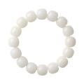 Authentic White Jade Bodhi Tree Root Hand String for Men and Women Original Design Polished Surface Not Tessellated with Round Beads. 