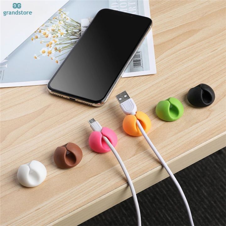 Pack%20Of%205%20-%20Round%20Cable%20Holder%20Protector%20Management%20Clips%20Of%20Desktop%20Silicone%20Self-adhesive%20Organizer%20And%20Power%20Cord%20Winder%20-%20Image%204