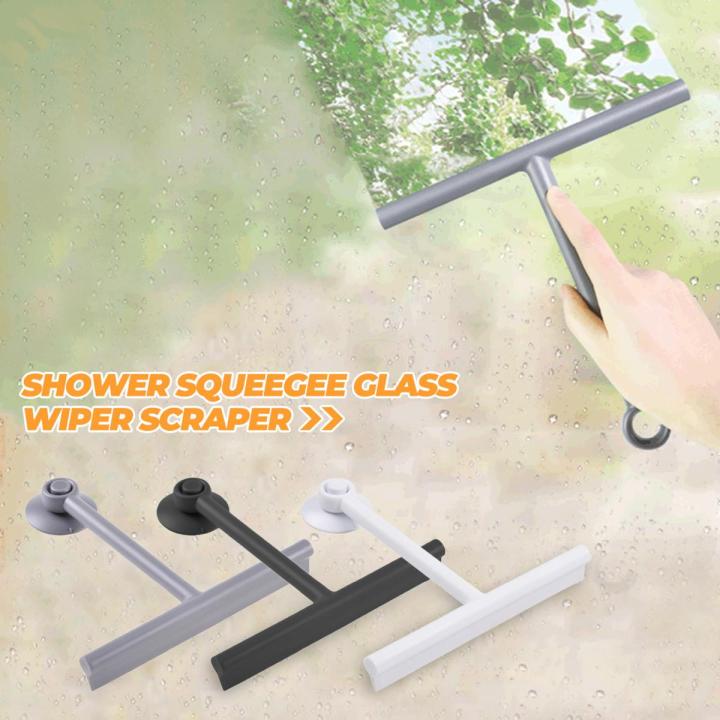 【Customer favorite】hower queegee craper Gla Wiper Mirror Cleaner with ucktion Cup Bathroom ilicone Cleaning Tool with Handle