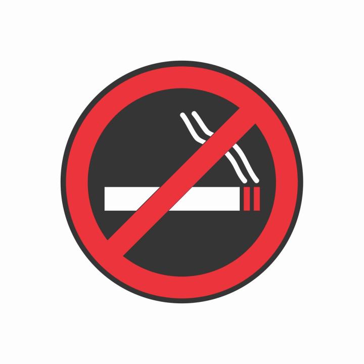 4Pcs Warning No Smoking Vinyl Stickers for Car, Office, Room ,etc. Auto Styling Decal Sticker, Auto Decoration and Accessories
