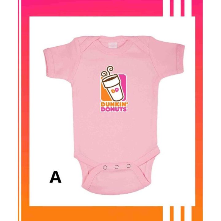 DUNKIN DONUT print Baby onesie