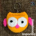 Imported crochet keychain - handmade / handwoven / amigurumi keyring /key chain - girls fashion / bag hanging accessories - snowman, tiger, minion, puppy, giraffe, owl, rabbit, hello kitty, ladybug, monkey, heart. 