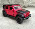 1:36 Wrangler Jeep Rubicon Diecast Model light and sound (openable Doors+Truck+Hood). 