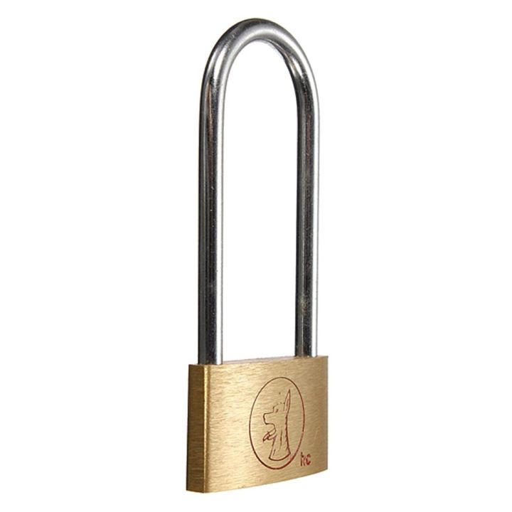 New Brass Padlock Long Shackle Travel Luggage/Suitcase/Gate Lock Security 3 Keys