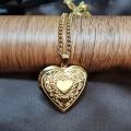 Fashion Photo Frame Locket Pendant Necklace Gold Color Heart Shape Choker Collar Necklace For Women Men Jewelry Dropshipping. 