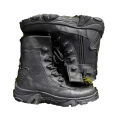Black Leather Long Boots For Men. 