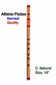 Albino 19  C scale Natural Medium Side Blown Bamboo Bansuri/  Flute Recommended for Beginners. 