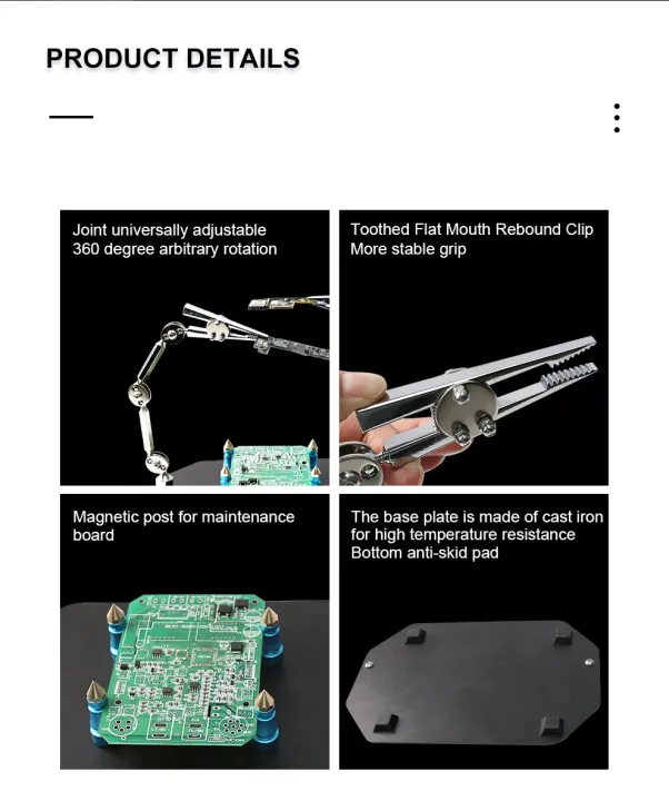 PCB%20Board%20Holder%20Adjustable%20Clamp%20Solder%20Helping%20Hands%20Tool%20-%20Image%203