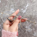 Optical Sunglasses Fashion Ins Trend Octagonal Anti-Blue Light Glasses Uv400 Protection Anti-Blue Light Vintage Eyeglasses for Computer Outdoor Travel Daily Wear Fashion Accessory Women Office Use. 