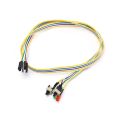 1PCS 68CM Power Cord On Off Reset ATX PC Computer On/Off/Reset Push Button Switch with LED Light Motherboard Power Cable PC Power Reset Switch. 