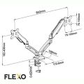 Flexo Ergonomic Dual LED Hydraulic Monitor Arm Stand | Desk Mount for 13" to 27" Screens with Tilt, Supports 360 Rotation. 