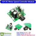 10A DC Motor Speed Controller Module – Adjustable Fan Regulator with Knob, PWM Control for DIY Circuits by Electrica. 