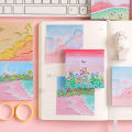 Memo Note Wide Application Bright-colored Clear Pattern Memo Notepad. 