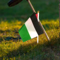 Small Palestine Flag 14x21cm Portable Hand Waving Palestinian Banner Polyester Fade-Resistance Plastic Flagpole for Events Moonlight. 