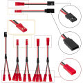 11PCS JST Plug Splitter JST Male Female Y Cable JST to JR Adapter for Traxxas TRX-4 RC Car Cooling Fan ESC Battery Motor. 