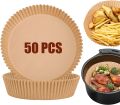 50 Pcs-Easy Air Fryer Liners Non stick in round shape. 