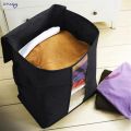 high quality window bag 20" x 20" + 10"  Waterproof Folding Storage Bag Closet Organizer home portable space saver large capacity with Clear Window, Reinforced handle Cloth Box for Wardrobe Pillow Quilt Bedding dual Zipper Bag. 