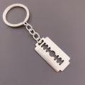 Razor Blade keychain , Gothic, silver color, Emo Jewellery , Goth , Punk , Kitsch , Handmade Jewellery keychain. 