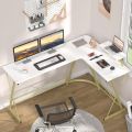 L-Shaped Gaming Desk Computer Corner Table, Home & Computer Gaming Desk, Office Workstation with Monitor Stand, Size. 