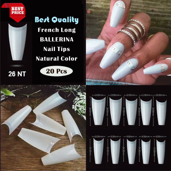 20pcs%20Best%20Quality%20Artificial%20Natural%20French%20Long%20BALLERINA%20Half%20Nail%20Tips%20-%20Image%202