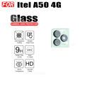 3 in 1 itel A50 4G Shockproof Phone Case for Itel A70 Anti-blue Ray Tempered Glass and Lens Film. 