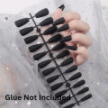 New Design Tip Acrylic Nails 24 ballerina matte Artificial nails, fake nails Reasonable Price Medium length Press On false Nails solid metallic. 