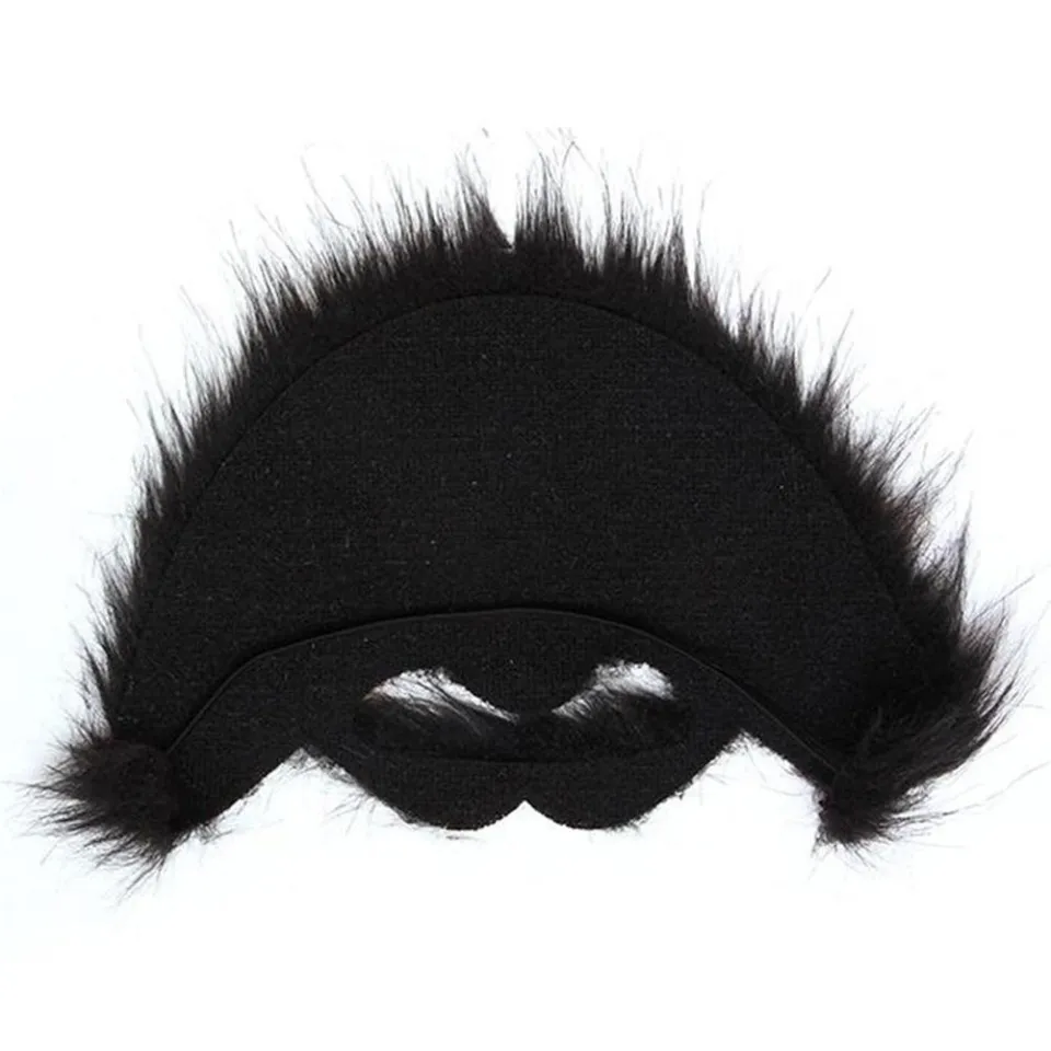 Lusofie 6PCS Fake Beards Funny Fake Mustache Adjustable Costume Beard With Elastic