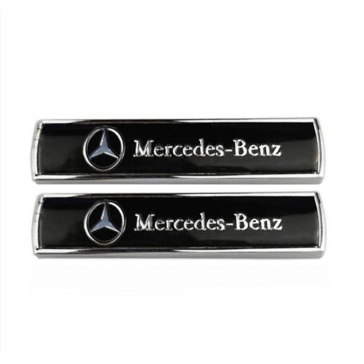 2Pieces AMG Brabus Carlsson Metal Car Side Body Sticker Auto Rear Emblem Badge Decal for Mercedes Benz W168 G500 GLA GLE（model：NO.1）
