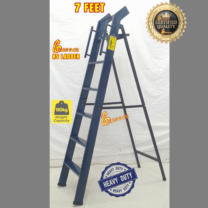 Iron Ladder 7 Feet Heavy Duty Step Ladder Handle and Plateform Attach